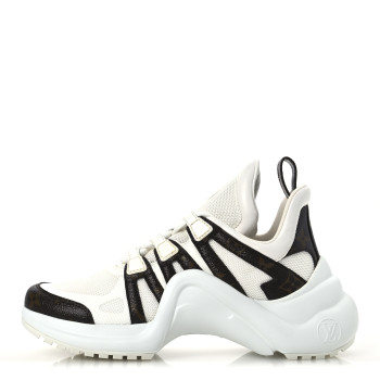 LOUIS VUITTON Patent Monogram LV Archlight Sneakers 37 White