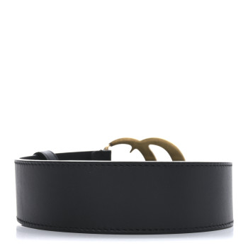 GUCCI Calfskin Double G 40mm Belt 75 30 Black