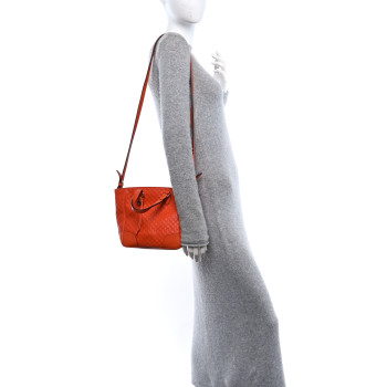 GUCCI Microguccissima Small Bree Tote Sun Orange