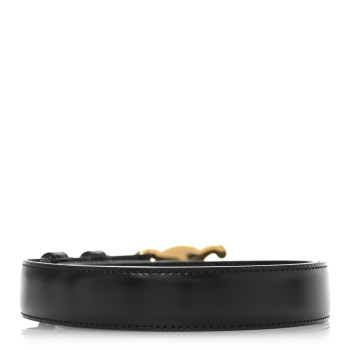 CELINE Box Calfskin Medium 25mm Triomphe Belt 80 32 Black