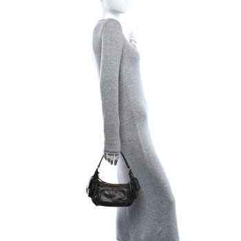 MIU MIU Distressed Nappa Pocket Bag  Sand Coffee