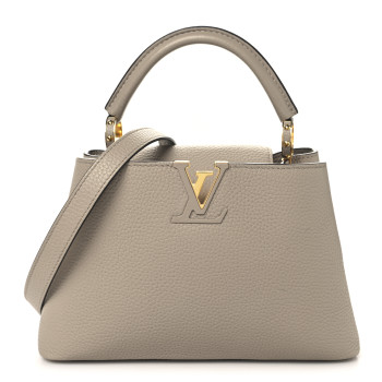 LOUIS VUITTON Taurillon Capucines BB Galet