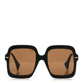 GUCCI Acetate Round Frame Sunglasses GG1241S Black White