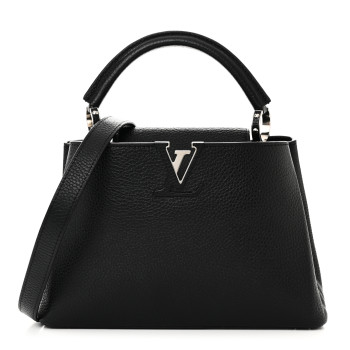 LOUIS VUITTON Taurillon Capucines BB Black Fuchsia