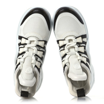 LOUIS VUITTON Patent Monogram LV Archlight Sneakers 37 White
