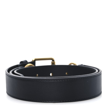 GUCCI Calfskin Horsebit Belt 90 36 Black
