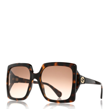 GUCCI Acetate Square Frame Sunglasses GG0876S Tortoise