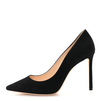JIMMY CHOO Suede Romy 100 Pumps 37.5 Black