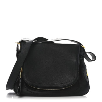 TOM FORD Grained Calfskin Medium Jennifer Crossbody Bag Black