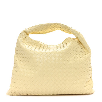 BOTTEGA VENETA Calfskin Intrecciato Large Hop Camomile