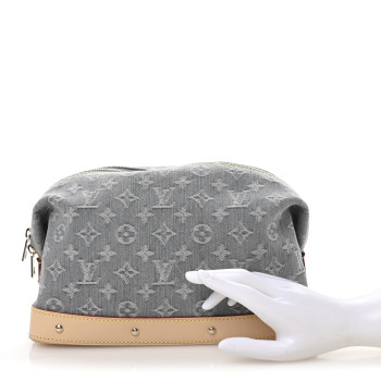 LOUIS VUITTON Monogram Denim Cosmetic Pouch GM Cloudy Cloudy Grey