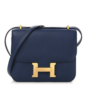 HERMES Epsom Constance 18 Bleu Saphir