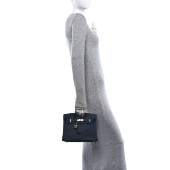 HERMES Togo Birkin 25 Bleu Nuit