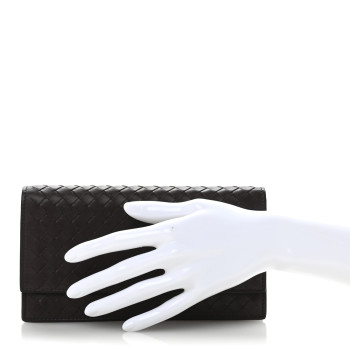 BOTTEGA VENETA Nappa Intrecciato Continental Flap Wallet Opera