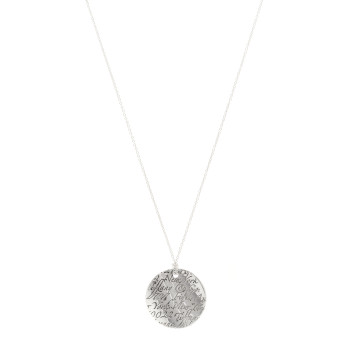 TIFFANY Sterling Silver Notes Round Pendant Necklace