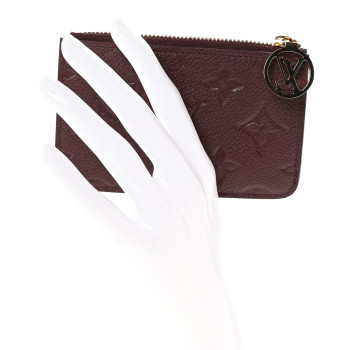 LOUIS VUITTON Empreinte Monogram Zipped Romy Card Holder Flamme