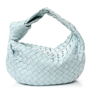 BOTTEGA VENETA Nappa Intrecciato Teen Jodie Hobo Teal Washed