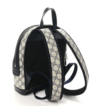 GUCCI GG Supreme Monogram Textured Dollar Calfskin Web Small Ophidia Day Backpack Beige Blue Black