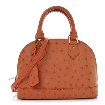 LOUIS VUITTON Ostrich Alma BB Piment
