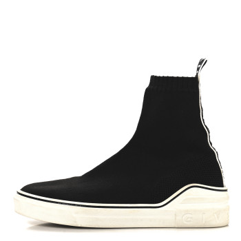 GIVENCHY Technical Canvas Knit Mens George V Sock Sneakers 40 Black
