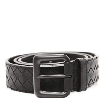 BOTTEGA VENETA Nappa Intrecciato Belt 95 38 Espresso
