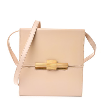 BOTTEGA VENETA Calfskin Daisey Box Clutch  Beige