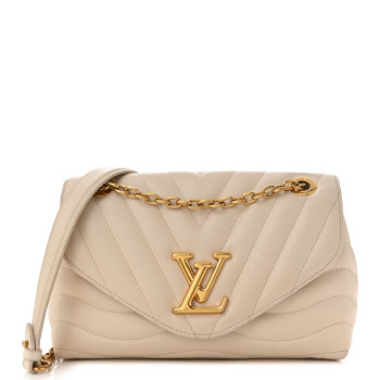 LOUIS VUITTON Calfskin LV New Wave Chain Bag Ivory