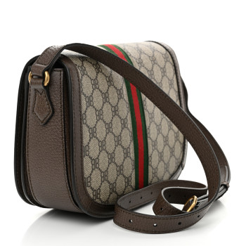 GUCCI X BALENCIAGA BB Supreme Monogram Web Small Ophidia Shoulder Bag Beige New Acero