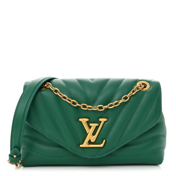 LOUIS VUITTON Calfskin New Wave Chain Bag MM NM Emerald