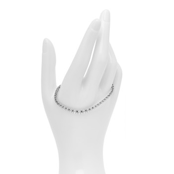 JENNIFER MEYER 18K White Gold Diamond Graduated Tennis Bracelet