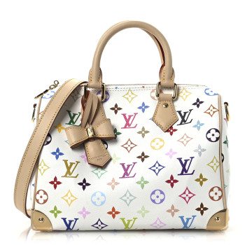 LOUIS VUITTON LV X TM Monogram Multicolor Speedy Bandouliere 25 White