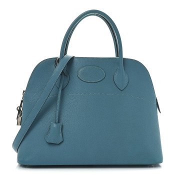 HERMES Chevre Mysore Bolide 31 Turquoise