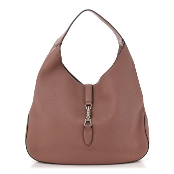 GUCCI Soft Grained Calfskin Large Jackie Hobo Rosy Phard