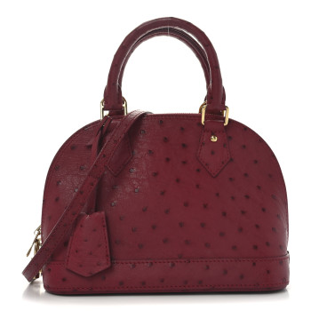 LOUIS VUITTON Ostrich Alma BB Fuchsia
