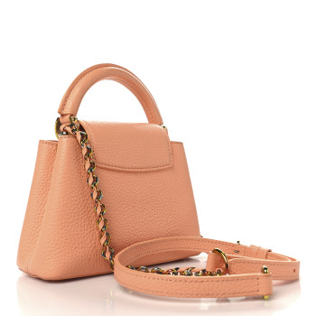 LOUIS VUITTON Taurillon Mini Capucines Abricot