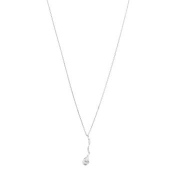 TIFFANY Sterling Silver Frank Gehry Orchid Drop Pendant Necklace