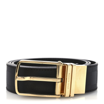 LOUIS VUITTON Damier Infini Calfskin 35mm Boston Belt 95 38  Moka