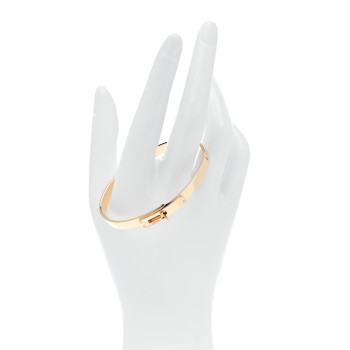 HERMES 18K Yellow Gold Diamond PM Kelly Bracelet LG