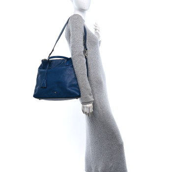 MULBERRY Classic Grained Calfskin Small Alice Satchel Blue