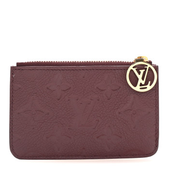 LOUIS VUITTON Empreinte Monogram Zipped Romy Card Holder Flamme