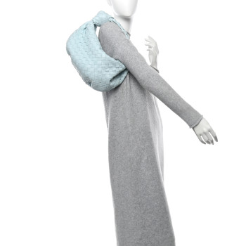 BOTTEGA VENETA Nappa Intrecciato Teen Jodie Hobo Teal Washed