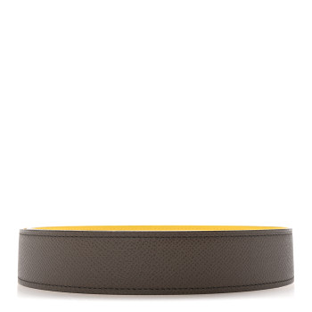 HERMES Epsom 32mm Belt Strap 75 30 Etain Jaune De Naples