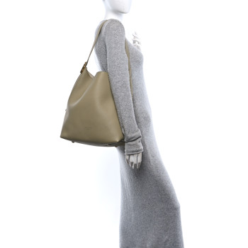 LOUIS VUITTON Grained Calfskin Low Key Hobo MM Clay