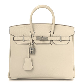 HERMES Togo Birkin 25 Craie