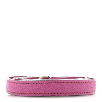 HERMES Chevre Mini Kelly Shoulder Strap Fuchsia