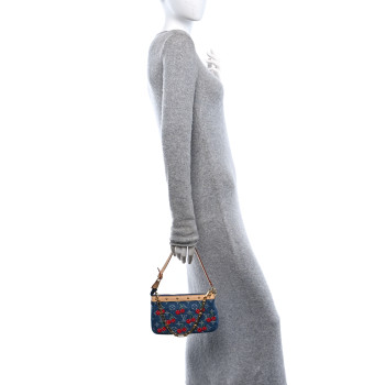 LOUIS VUITTON LV X TM Monogram Denim Cerises Pochette Accessories Blue
