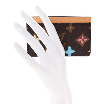 LOUIS VUITTON Monogram Craggy Card Holder Chocolate