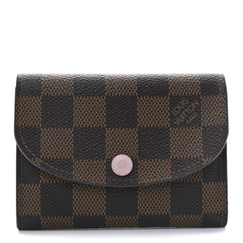LOUIS VUITTON Damier Ebene Rosalie Coin Purse Rose Ballerine