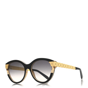 LOUIS VUITTON Acetate Petit Soupcon Cat Eye Sunglasses Z1857W Black