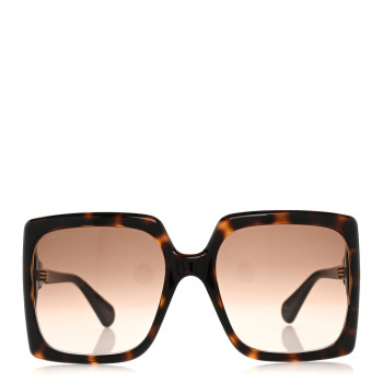 GUCCI Acetate Square Frame Sunglasses GG0876S Tortoise
